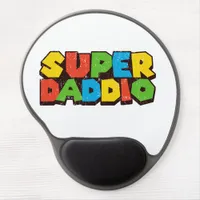 Super Daddio Father's Day Gamer Dad White Gel Mouse Pad