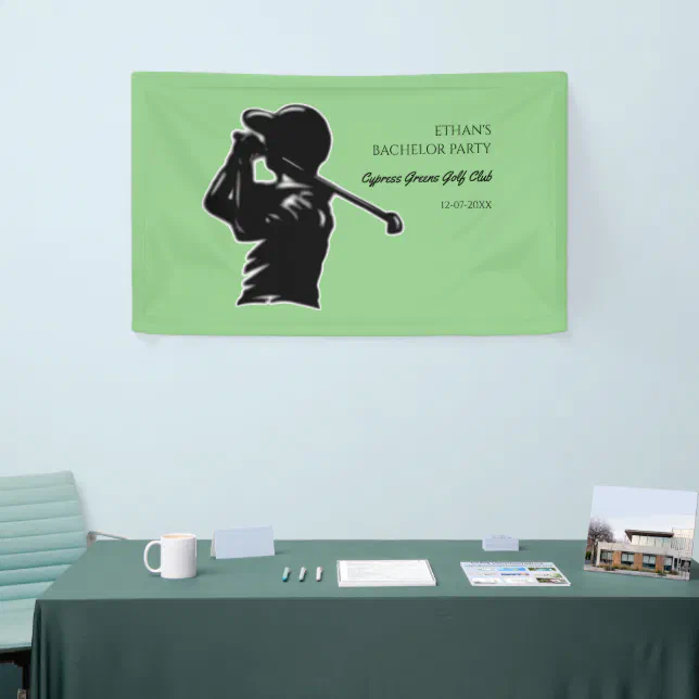 Golfer Bachelor Party Golfing trip Classic Stylish Banner