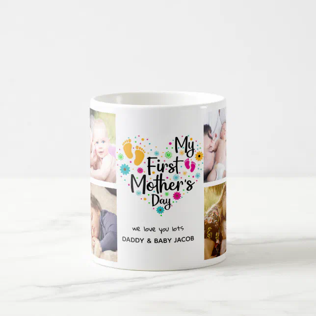 Cute First Mother's Day Photo Collage Coffee Mug