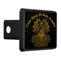 Golden Buddha Surrounded by Nature Hitch Cover