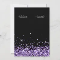 Purple Glitter Black Uncut Necklace Display Cards