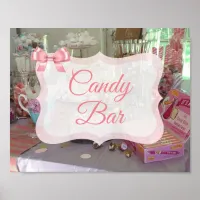 Candy Bar Sign Pink Baby Shower Poster