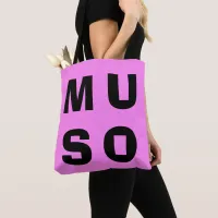 Muso Pink Black Contemporary Musician Music Lover Tote Bag