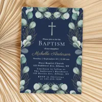 Eucalyptus Baptism Invitation