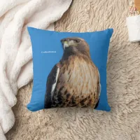 Magnificent Red-Tailed Hawk in the Sun Throw Pillow