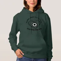 Rays, Heart , Black Evil Eye protection monogram | Hoodie