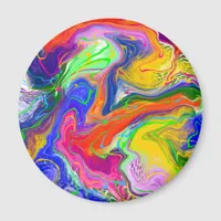 Disco Ball Electricity Marble Fluid Art    Magnet