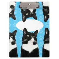 Triple Cute Kitty Make Statement Fun Art Clipboard