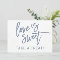 5X7 Wedding Candy Bar / Buffet Sign | Dusty Blue Invitation