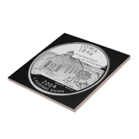 Faux Iowa State Quarter Ceramic Tile