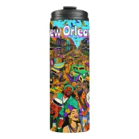 New Orleans, Louisiana People Having Fun Thermal Tumbler