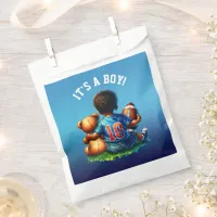 Football Baby Boy and Teddy Baby Shower It's a Boy Favor Bag
