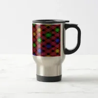 Gingham Check Multicolored Pattern Travel Mug