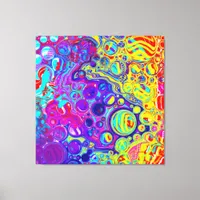 Red, Purple, Blue, Green Yellow Abstract Art  Canvas Print