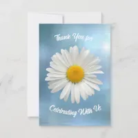 Cheerful White Daisy Thank You Card