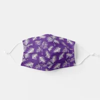 Palm Leaves on Purple Adult Cloth Face Mask