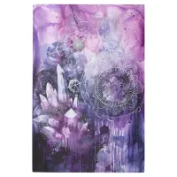 *~* Mandala SC3 Crystals Lavender & Magenta Gold Metal Print