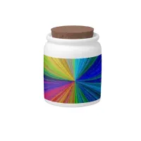 Circular Gradient Rainbow Candy Jar