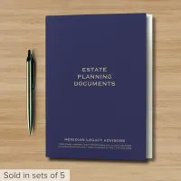 Simple Blue Gold Estate Planning Folder