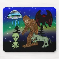 Cryptids, Bigfoot, Sasquatch, Mothman, Alien, UFO  Mouse Pad