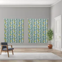 Yellow Flowered Ivy Blackout Curtains