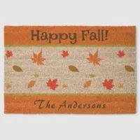 Happy Fall - Colorful Autumn Leaves Doormat