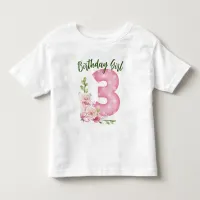 3 Year Old Birthday Party Kitten Theme T-Shirt