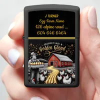 Golden Eggs Glow on Autumn Farm Zippo Lighter