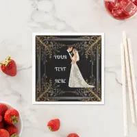 Flat Save The Date Card Napkins