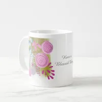 Custom Abstract Floral Coffee Mug