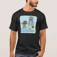 Sock Monkey Author Fun Cartoon Character T-Shirt