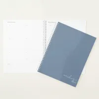 Dusty Blue Elegant Simple Minimalist Planner