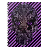 Filigree Skull in Shades of Purple Notebook