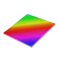 Diagonal Rainbow Gradient Red to Green Tile