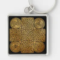 Celtic Knotwork Cross Keychain