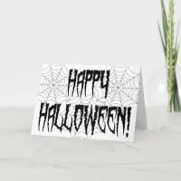 Halloween Spider Fingers and Web Card