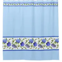 Blue Hydrangeas Shower Curtain