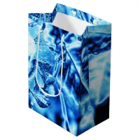 Blue Ice Rose Photo Edit Medium Gift Bag