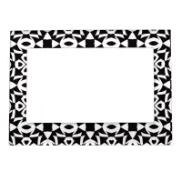 Geometric Pattern Black And White Magnetic Frame