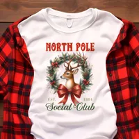 North Pole Social Club Vintage Christmas Tri-Blend Shirt