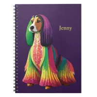 Colorful Dog Illustration Notebook