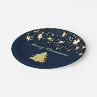 Christmas Gold Stars and Tree with Baubles, ZSSG Paper Plates