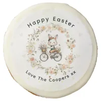 Vintage Easter Party Floral Bunny  Sugar Cookie