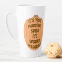 No Pumpkin Spice Funny Spooky Seasoning Slogan Latte Mug