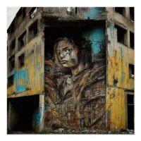 Urban Art on Abandoned Building Poster