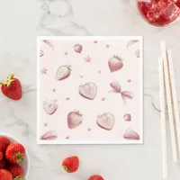 Strawberry Birthday Party Napkins