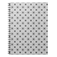 Black and White Elegant Abstract pattern Notebook