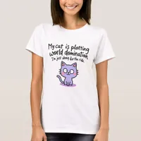 Cat plotting world domination T-Shirt