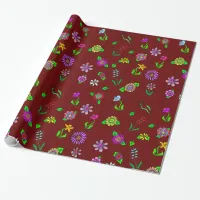 Whimsical Flowers Wrapping Paper