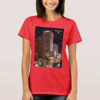 Phoenix Arizona at Night Skyscrapers Womens T-Shirt